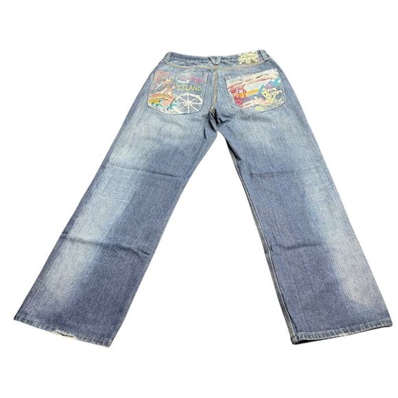 Vintage Artful Dodger Embroidered Y2K Denim Jeans - Picture 1 of 11